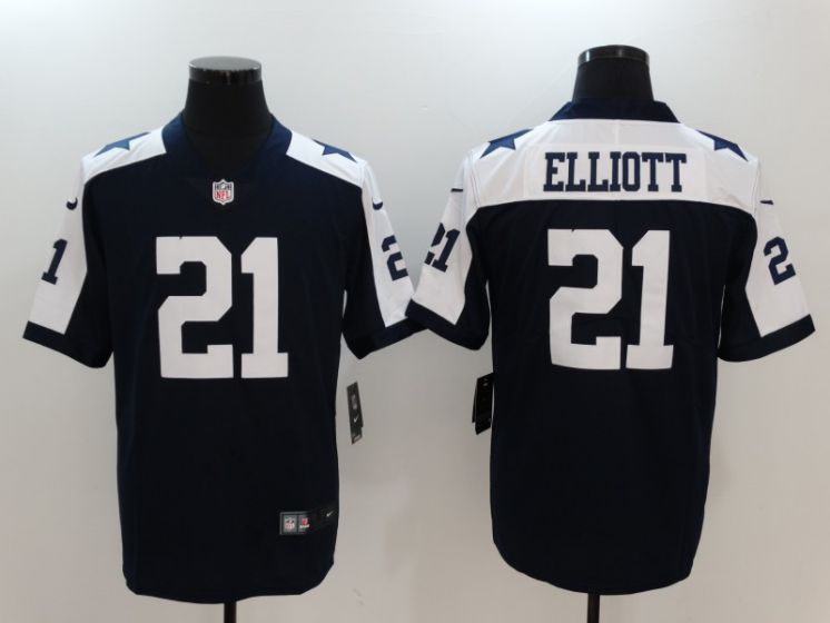 Men Dallas Cowboys #21 Elliott Blue Thanksgiving Nike Vapor Untouchable Limited NFL Jerseys->philadelphia eagles->NFL Jersey